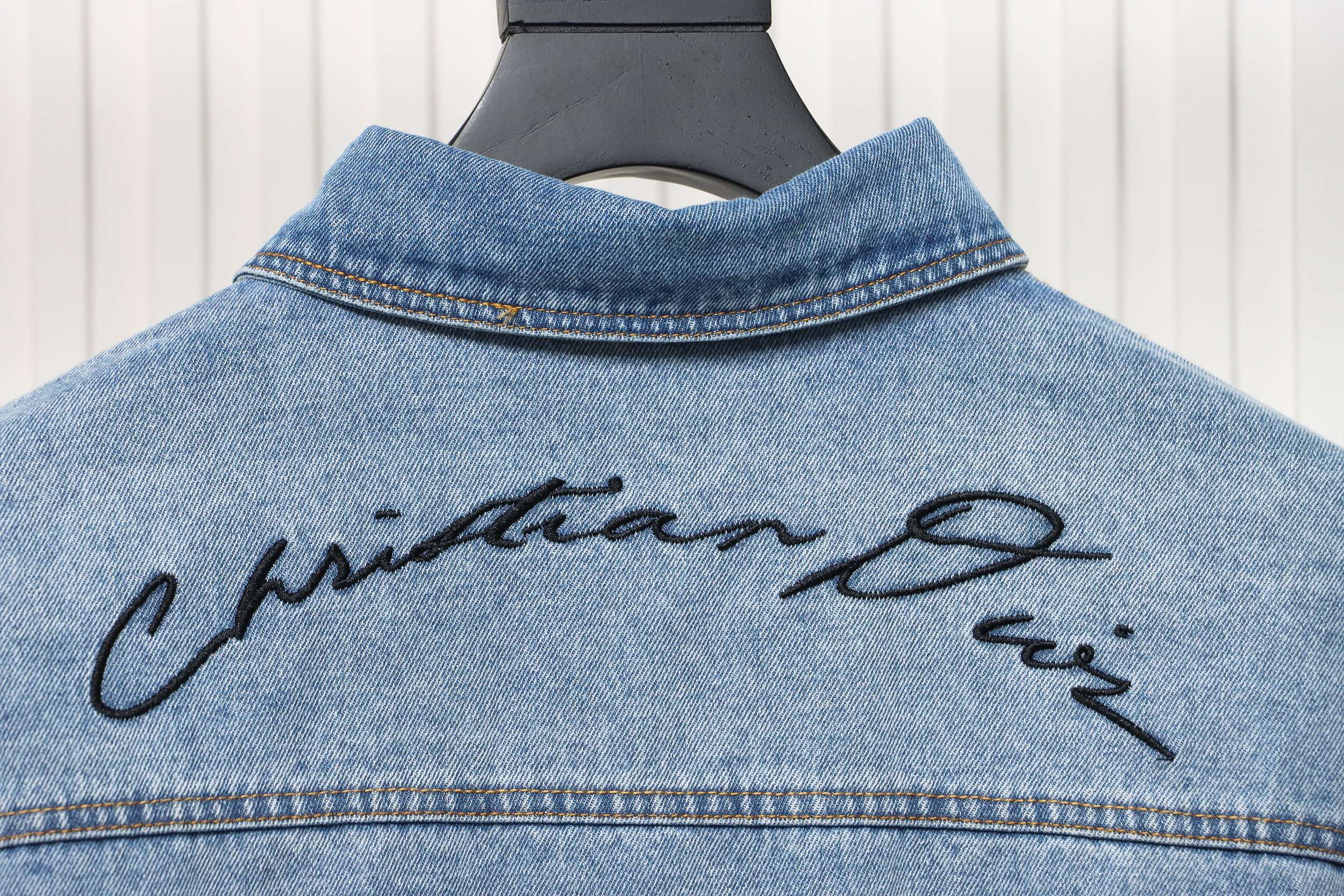 Dior Men 24fall Lily Of The Valley Denim Shirt