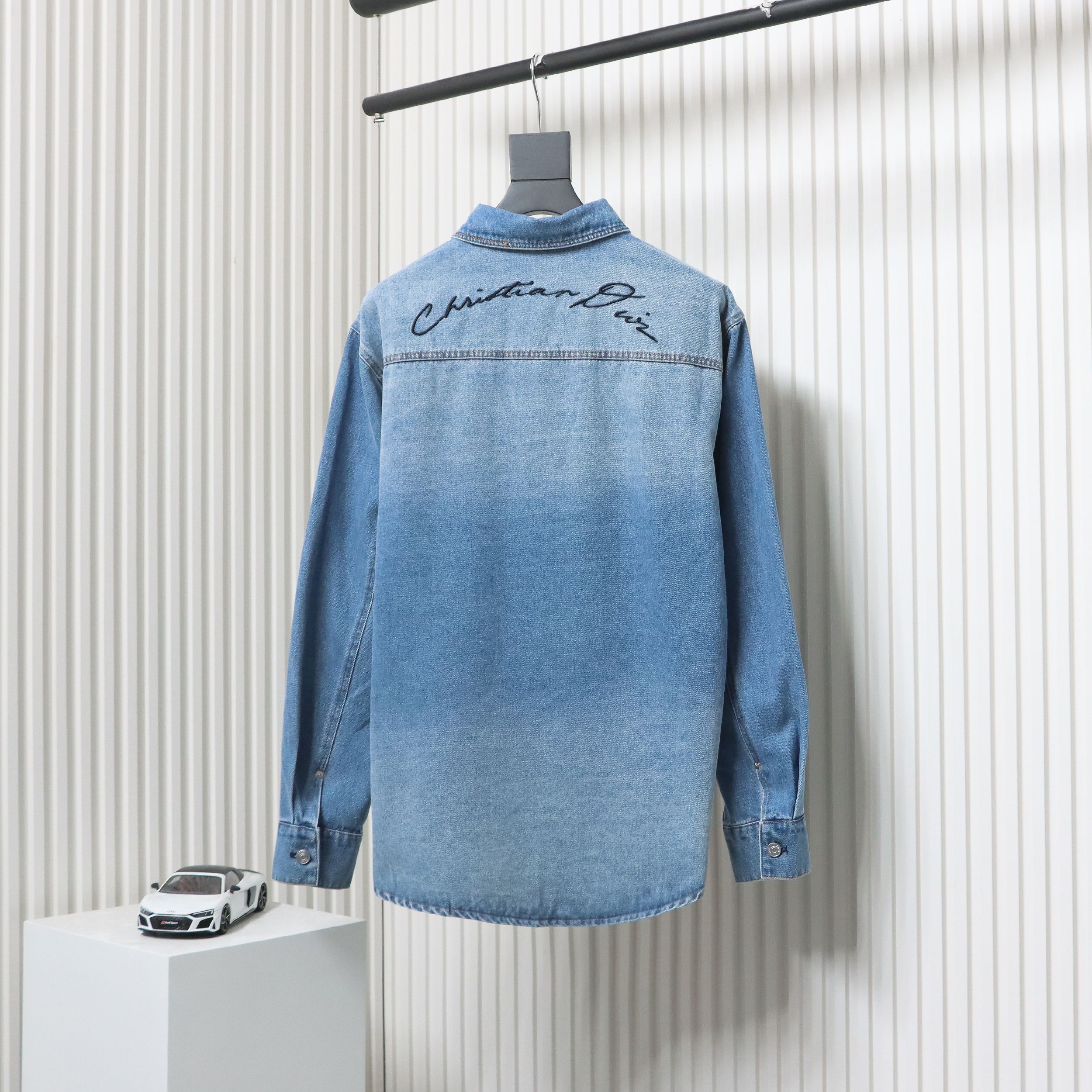 Dior Men 24fall Lily Of The Valley Denim Shirt