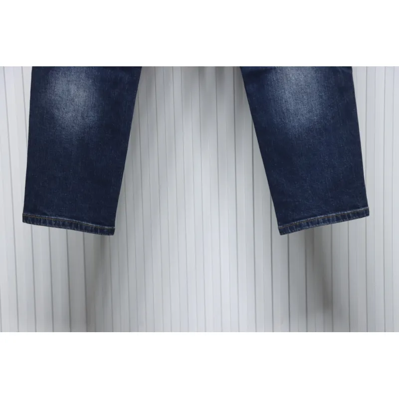 Dior Pocket Embroidered All Over Print Denim Trousers