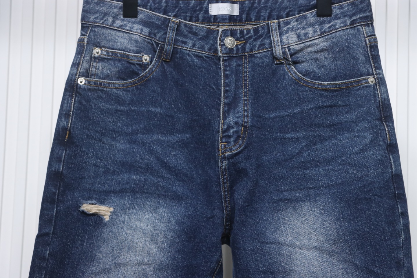 Dior Pocket Embroidered All Over Print Denim Trousers