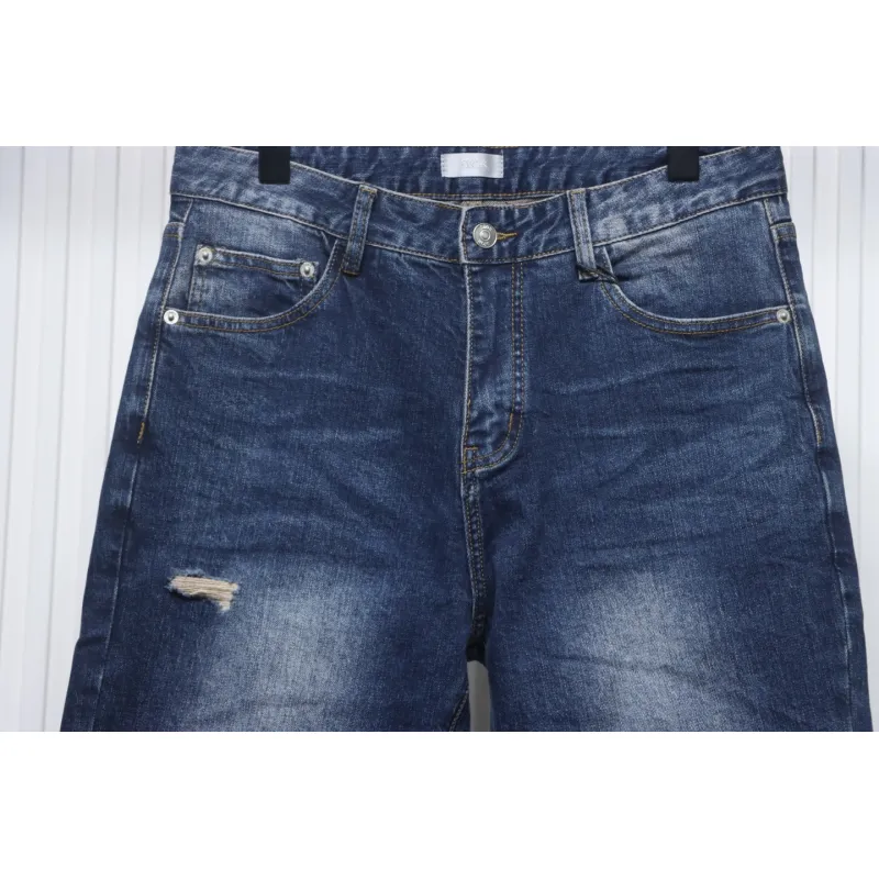 Dior Pocket Embroidered All Over Print Denim Trousers