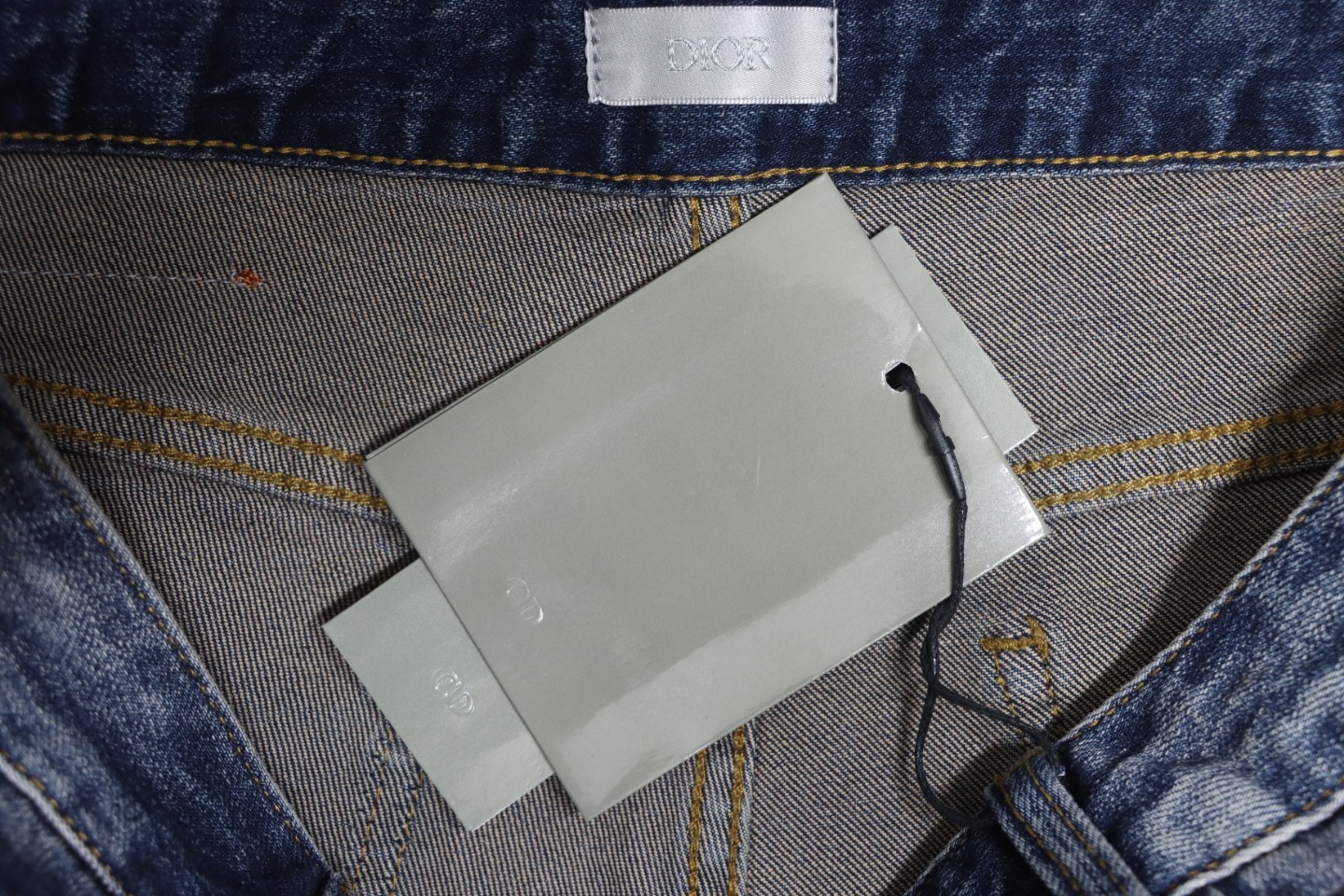 Dior Pocket Embroidered All Over Print Denim Trousers