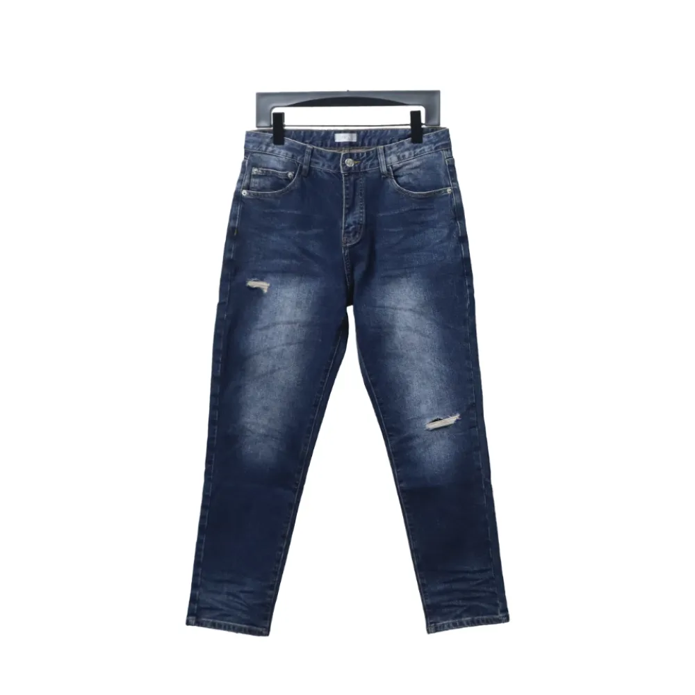 Dior Pocket Embroidered All Over Print Denim Trousers