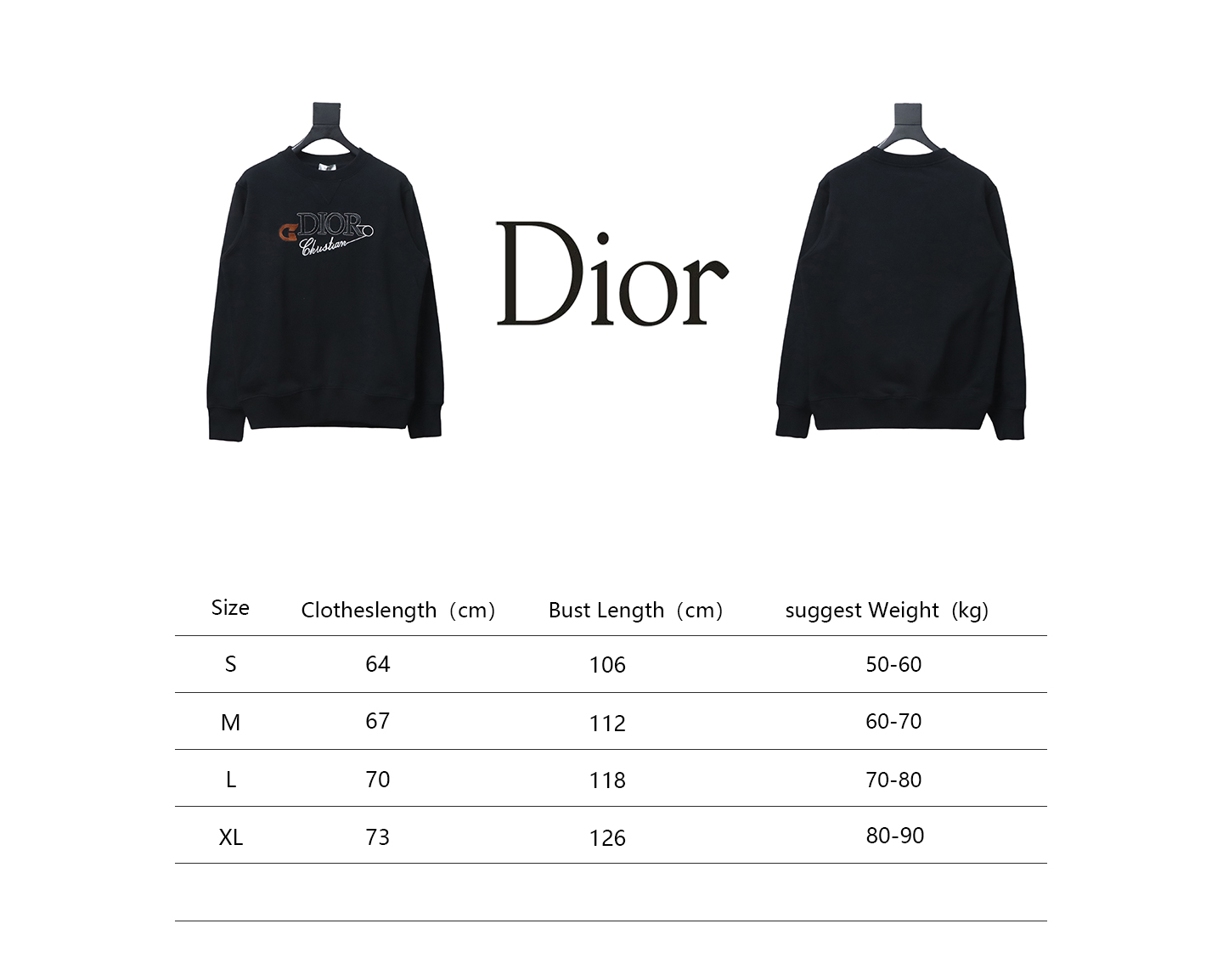 Dior Safety Pin Embroidery Crewneck Sweatshirt
