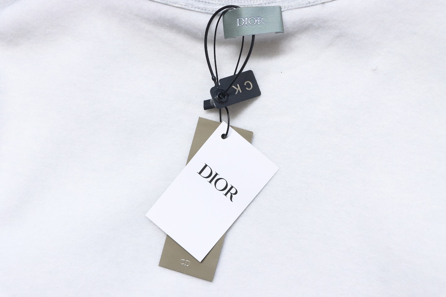 Dior Silver Logo Embroidery Round Neck Plush Sweatshirt Grey