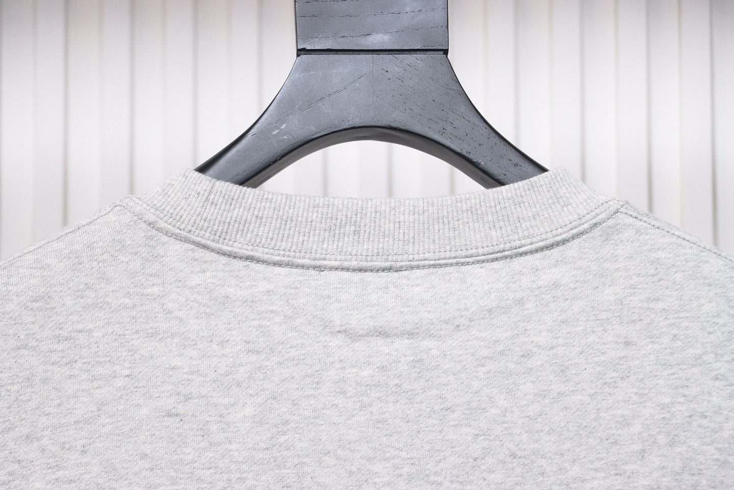 Dior Silver Logo Embroidery Round Neck Plush Sweatshirt Grey