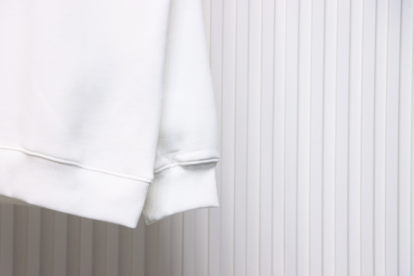 Dior Silver Logo Embroidery Round Neck Plush Sweatshirt White