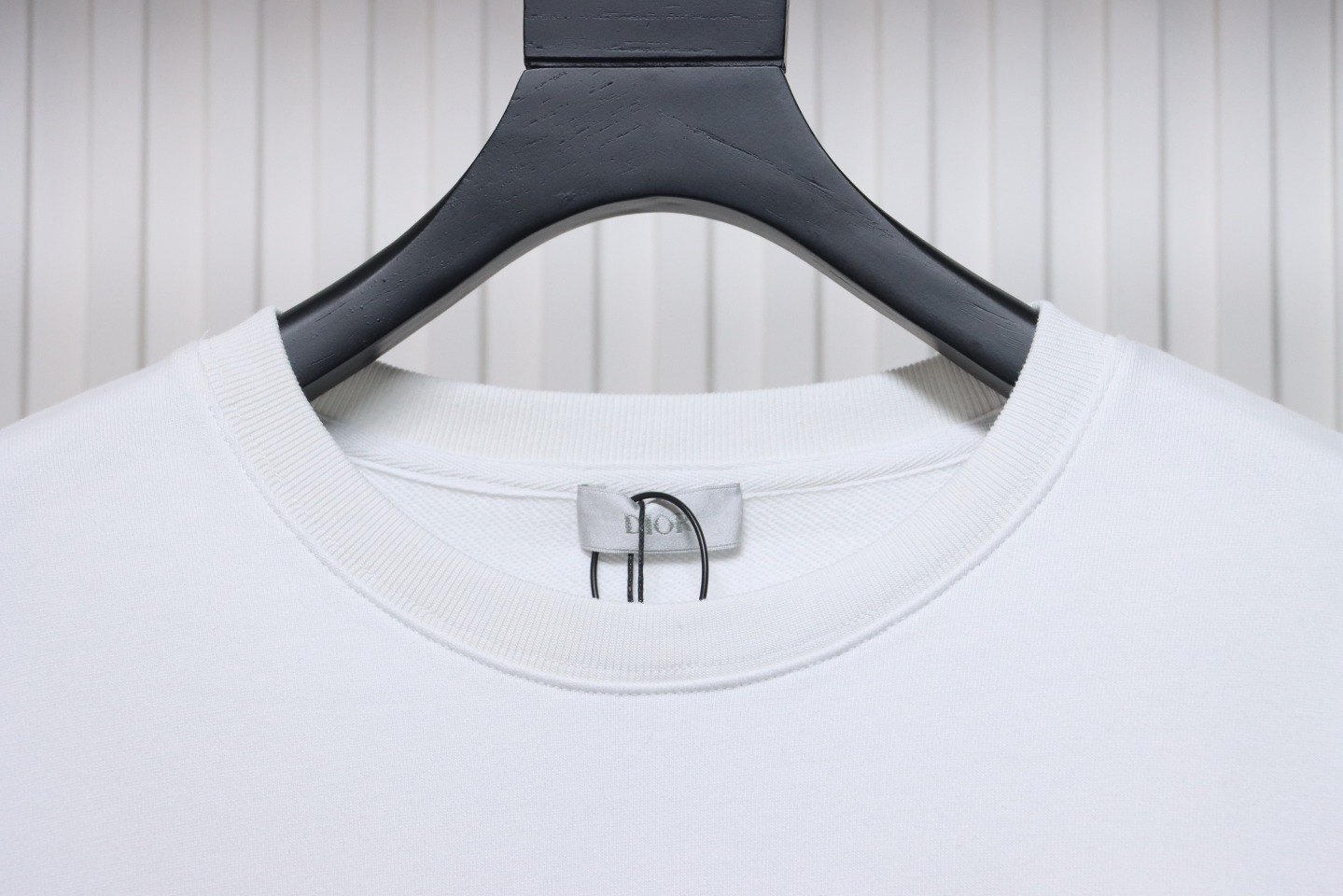 Dior White Round Neck Sweatshirt With Monogram Patch Embroidery On The Chest