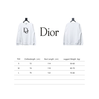 Dior White Round Neck Sweatshirt With Monogram Patch Embroidery On The Chest 02