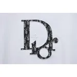 Dior White Round Neck Sweatshirt With Monogram Patch Embroidery On The Chest