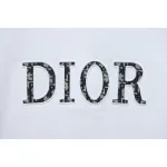 Dior White Round Neck Sweatshirt With Monogram Patch On Chest