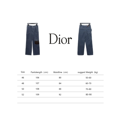 Dior x Stone Island 24Fw Pocket Dior Island Logo Denim Pants Blue 02
