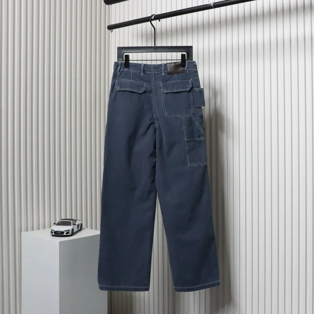 Dior x Stone Island 24Fw Pocket Dior Island Logo Denim Pants Blue