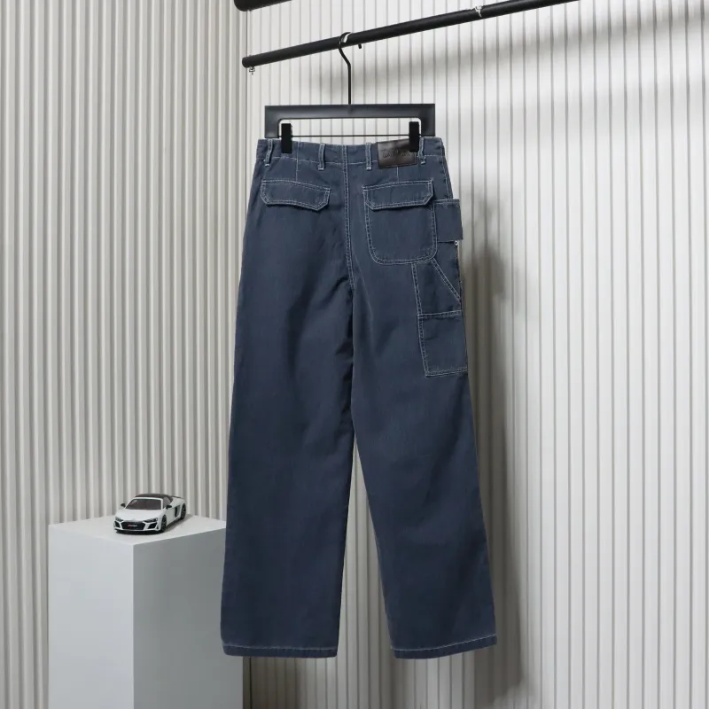 Dior x Stone Island 24Fw Pocket Dior Island Logo Denim Pants Blue