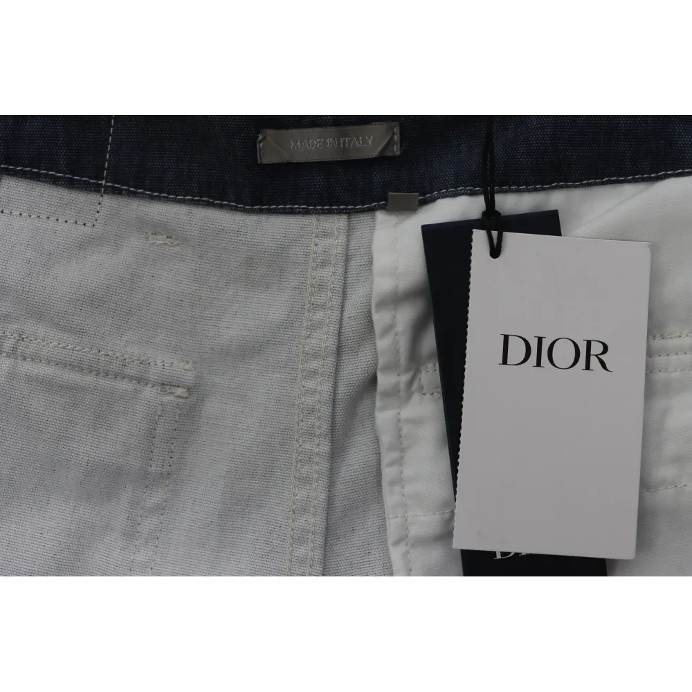 Dior x Stone Island 24Fw Pocket Dior Island Logo Denim Pants Blue