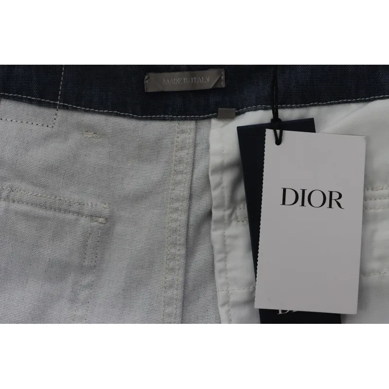 Dior x Stone Island 24Fw Pocket Dior Island Logo Denim Pants Blue