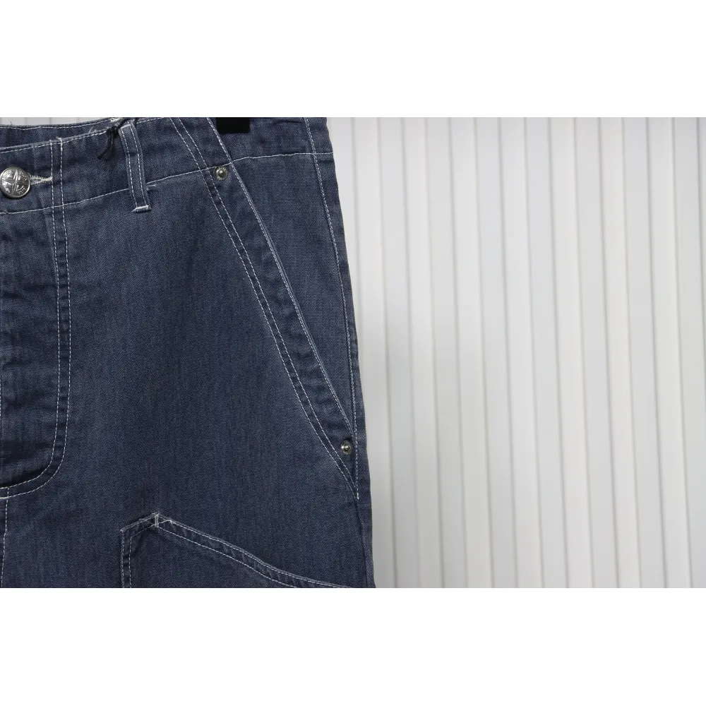 Dior x Stone Island 24Fw Pocket Dior Island Logo Denim Pants Blue