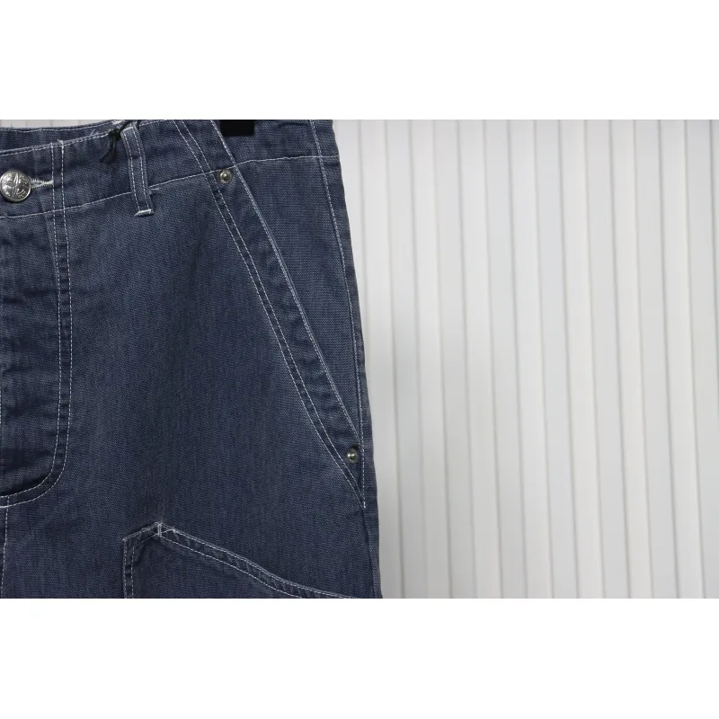 Dior x Stone Island 24Fw Pocket Dior Island Logo Denim Pants Blue