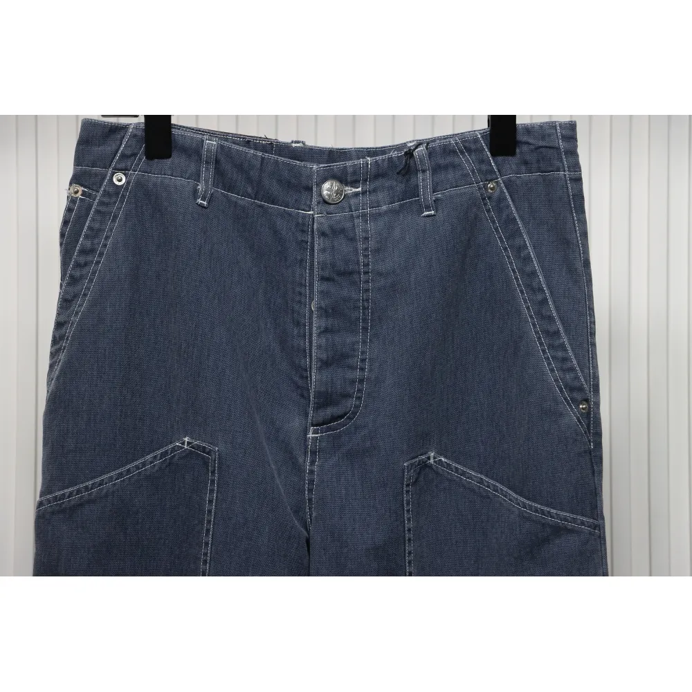 Dior x Stone Island 24Fw Pocket Dior Island Logo Denim Pants Blue