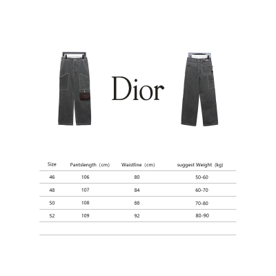 Dior x Stone Island 24Fw Pocket Dior Island Logo Denim Pants Grey 02