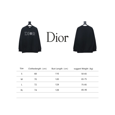 Dior x Stonelsland Embroidered Logo Crewneck Sweatshirt Black 02