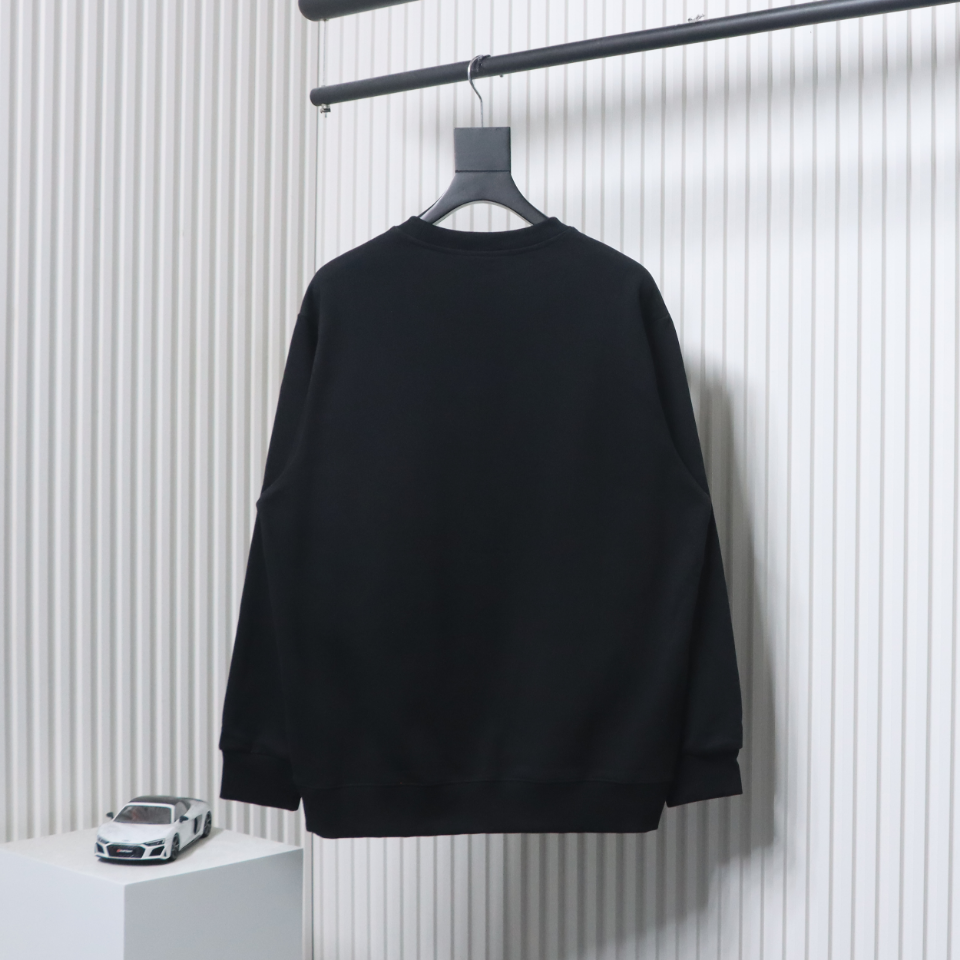 Dior x Stonelsland Embroidered Logo Crewneck Sweatshirt Black