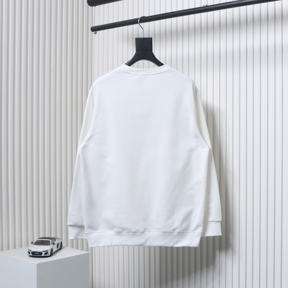Dior x Stonelsland Embroidered Logo Crewneck Sweatshirt White