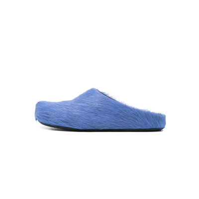 Marni Long-Hair Calfskin Fussbett Sabot Blue SBMR000600P412200B50 01