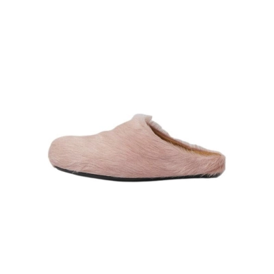 Marni Long-Hair Calfskin Fussbett Sabot Pink SBMS004601P412200C29 01