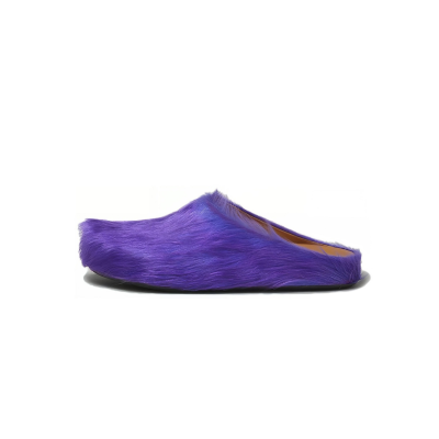Marni Long-Hair Calfskin Fussbett Sabot Purple SBMR000600P623600C74 01