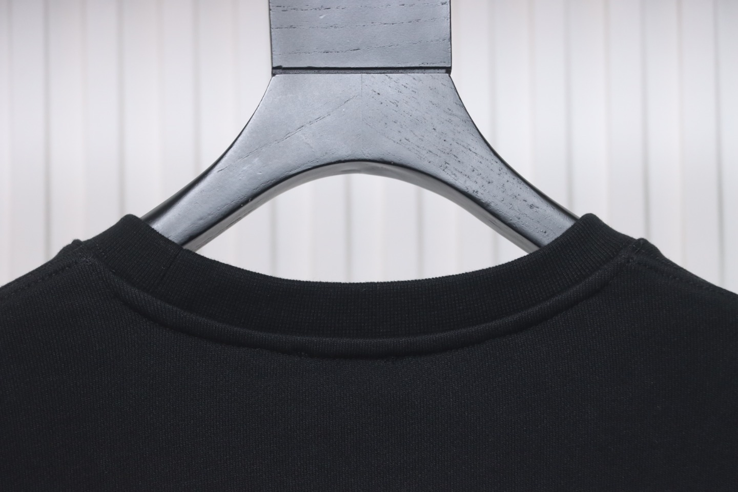 Louis Vuitton 22Fw Fake Pocket Letter Printed Round Neck Sweatshirt Black