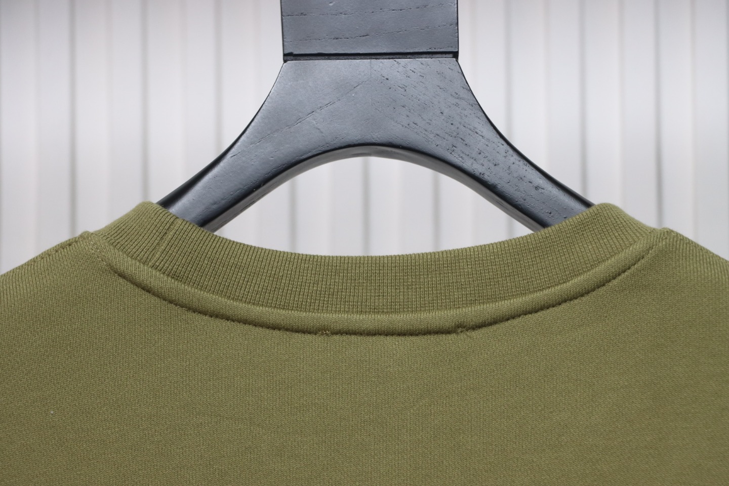Louis Vuitton 22Fw Fake Pocket Letter Printed Round Neck Sweatshirt Green