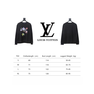 Louis Vuitton 24Fw Butterfly And Floral Painted Print Sweatshirt Black 02