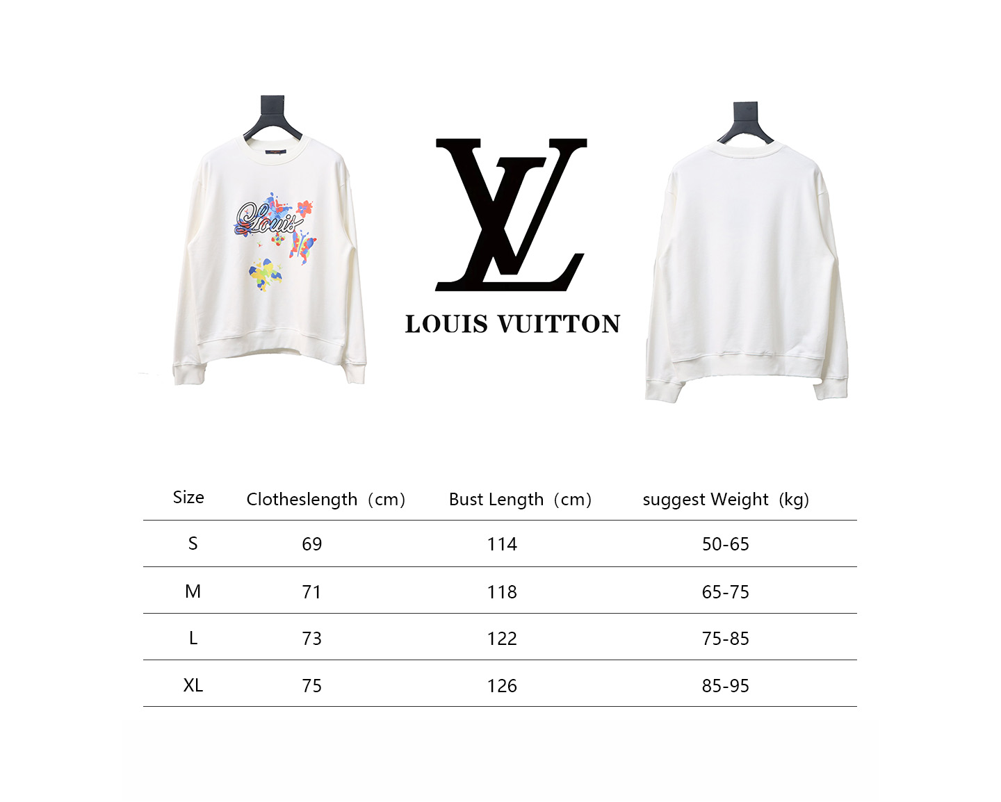 Louis Vuitton 24Fw Butterfly And Floral Painted Print Sweatshirt White