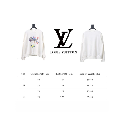 Louis Vuitton 24Fw Butterfly And Floral Painted Print Sweatshirt White 02