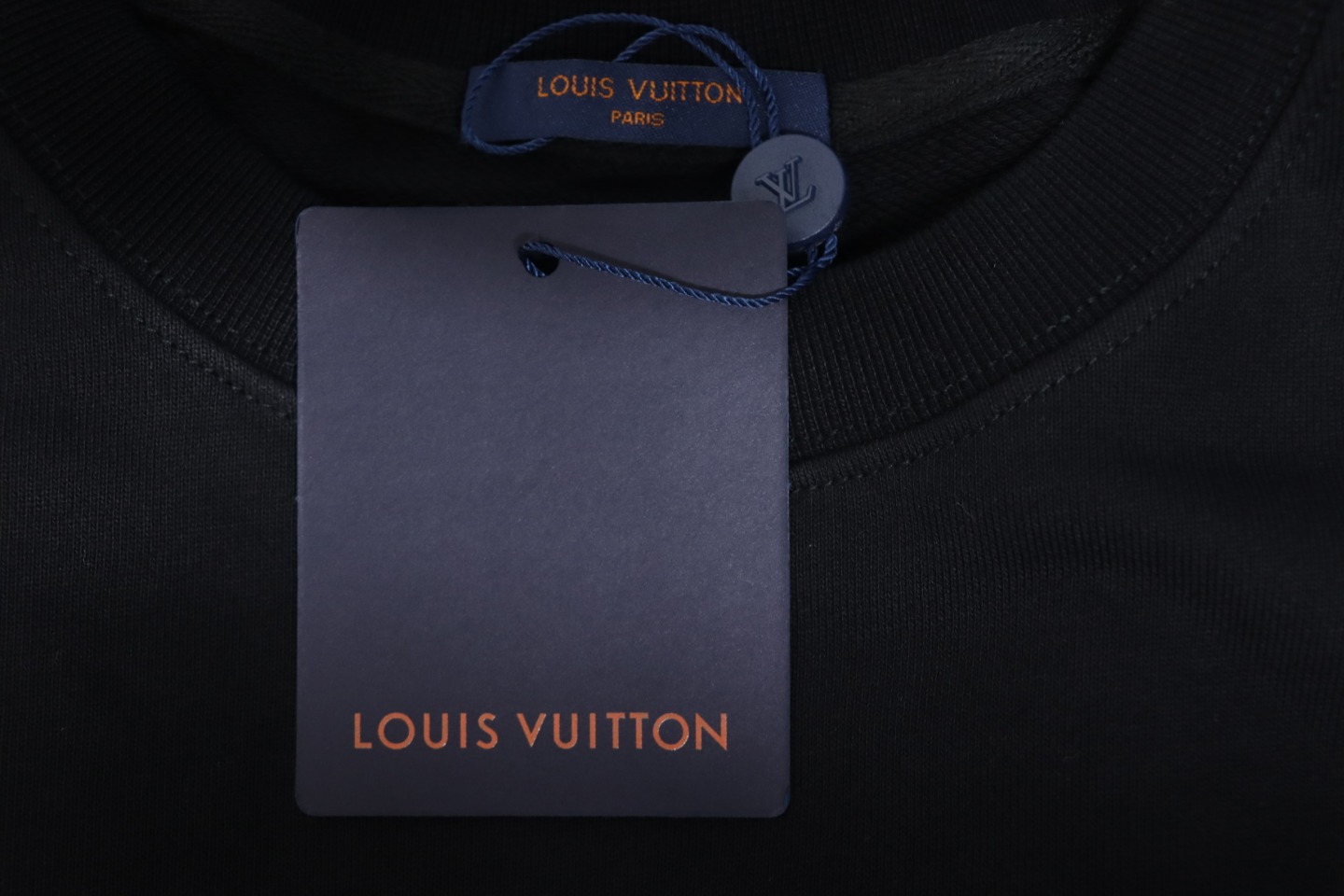Louis Vuitton 24Fw Classic Embroidered Clover Logo Crewneck Sweatshirt Black