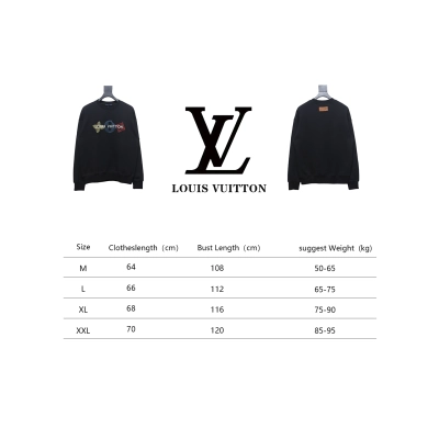 Louis Vuitton 24Fw Classic Embroidered Clover Logo Crewneck Sweatshirt Black 02