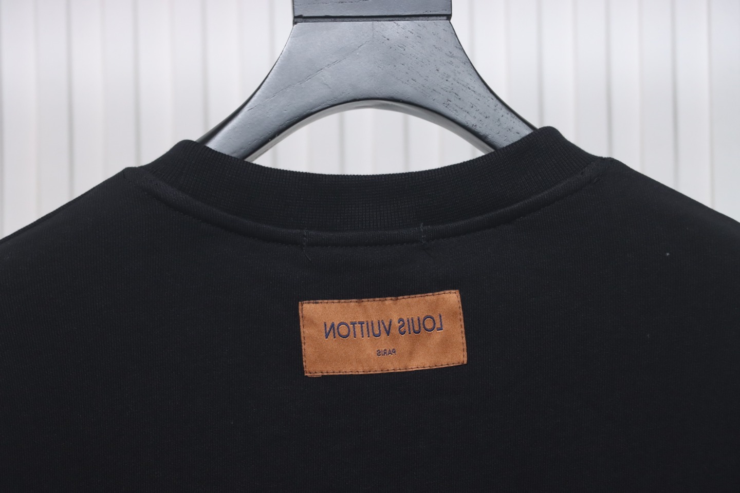 Louis Vuitton 24Fw Classic Embroidered Clover Logo Crewneck Sweatshirt Black