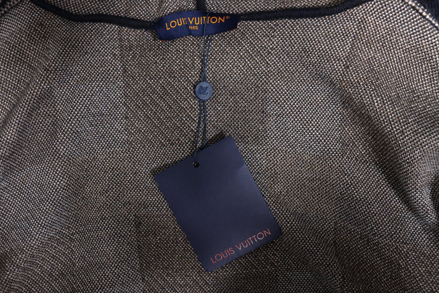 Louis Vuitton 24Fw Damier Checkerboard Monogram Letters Knitted Hoodie