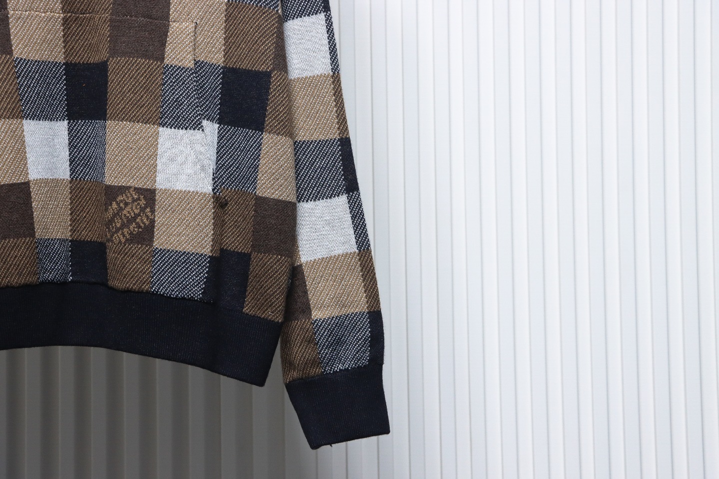 Louis Vuitton 24Fw Damier Checkerboard Monogram Letters Knitted Hoodie