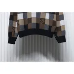 Louis Vuitton 24Fw Damier Checkerboard Monogram Letters Knitted Hoodie
