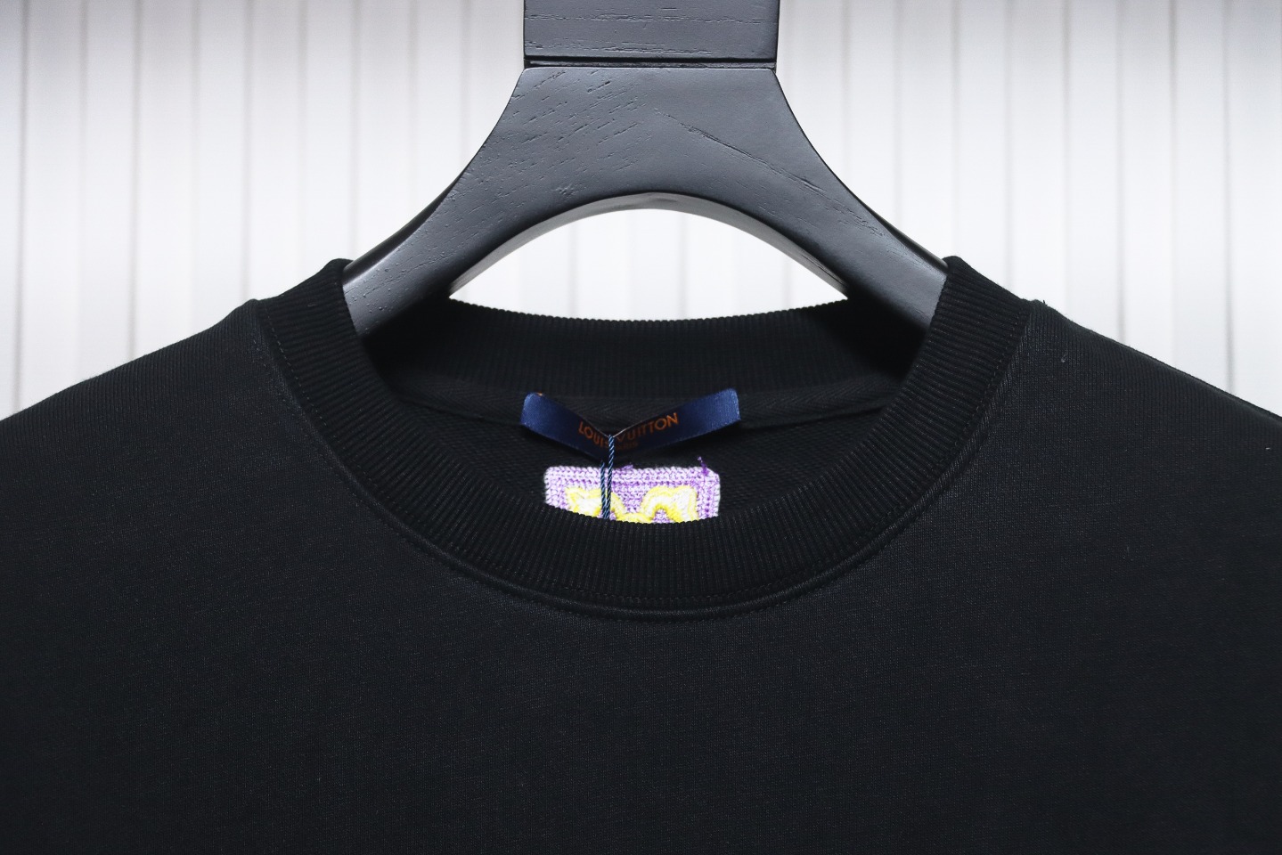 Louis Vuitton 24Fw Four-Leaf Clover Embroidery Crewneck Sweatshirt Black