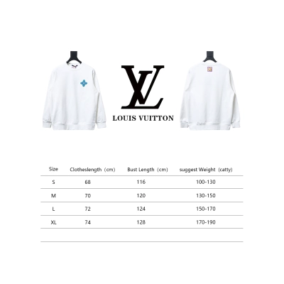 Louis Vuitton 24Fw Four-Leaf Clover Embroidery Crewneck Sweatshirt White 02