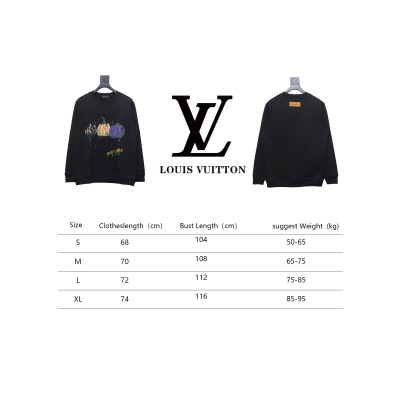 Louis Vuitton 24FW Graffiti Hand-Painted Pumpkin Crewneck Sweatshirt Black 02