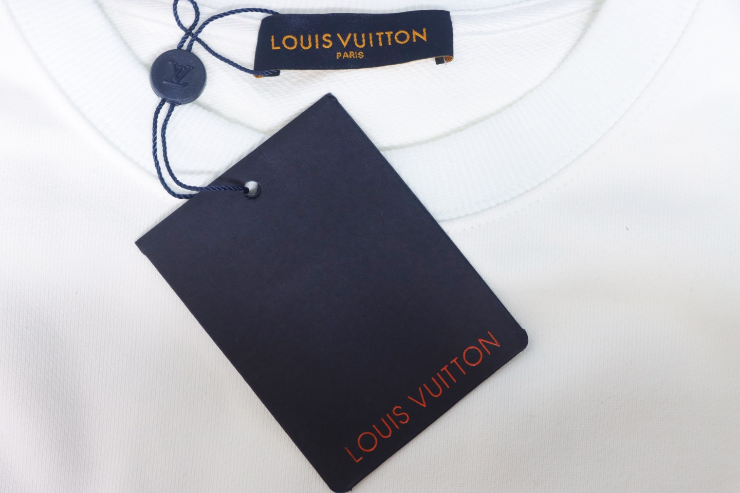 Louis Vuitton 24FW Graffiti Hand-Painted Pumpkin Crewneck Sweatshirt White