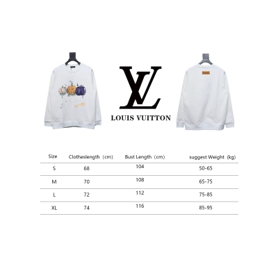 Louis Vuitton 24FW Graffiti Hand-Painted Pumpkin Crewneck Sweatshirt White 02