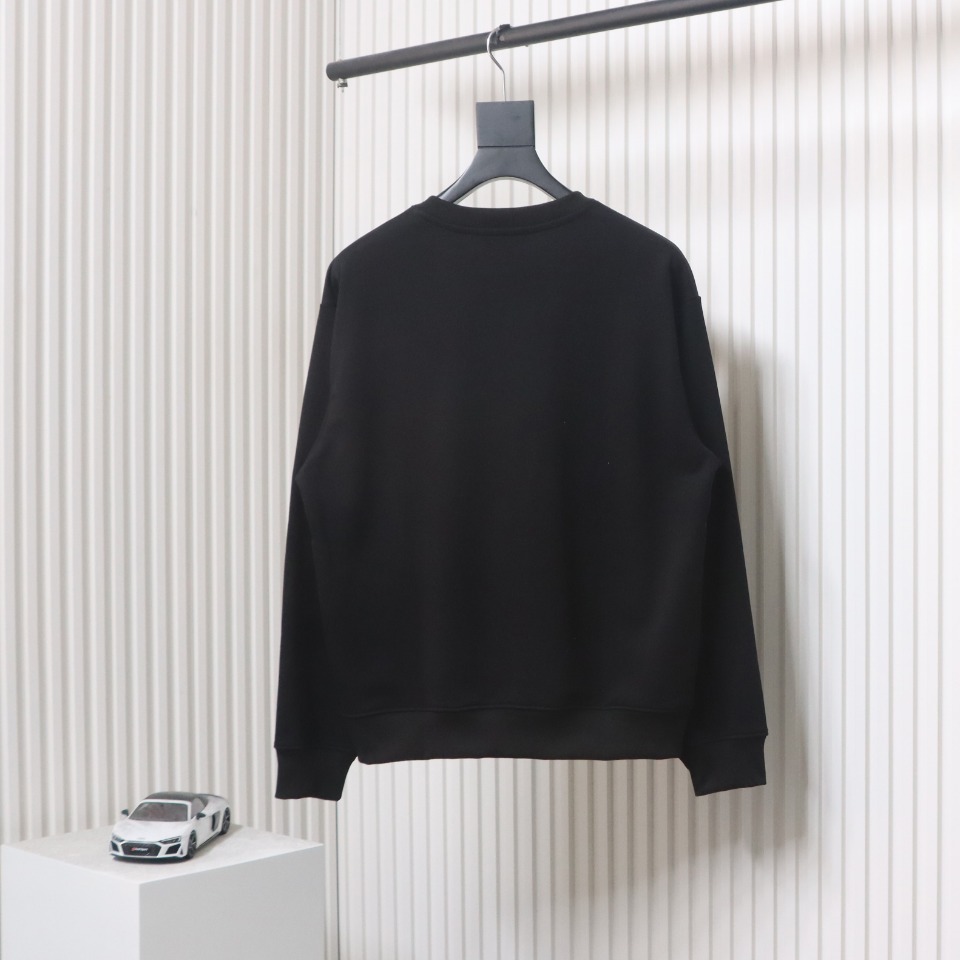 Louis Vuitton 24Fw Graffiti Print Crew Neck Sweatshirt Black