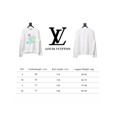 Louis Vuitton 24Fw Graffiti Print Crew Neck Sweatshirt White 02