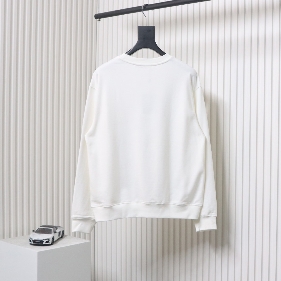 Louis Vuitton 24Fw Graffiti Print Crew Neck Sweatshirt White