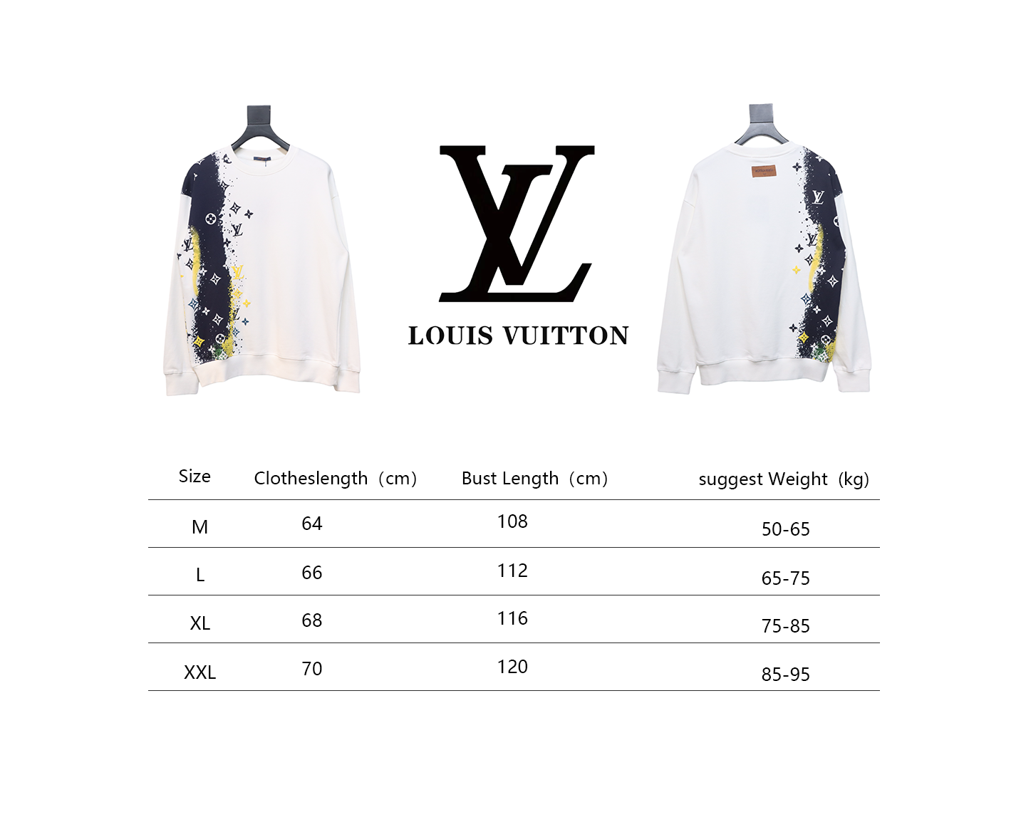Louis Vuitton 24Fw Ink Splashing Old Flower Print Round Neck Sweatshirt White